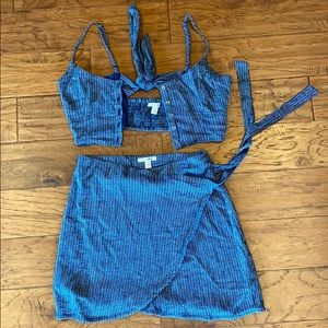 Amuse Society Set - wrap skirt and crop top